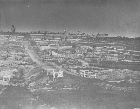 Historic Photo of Albert Road crossing the Spring Creek Diggins