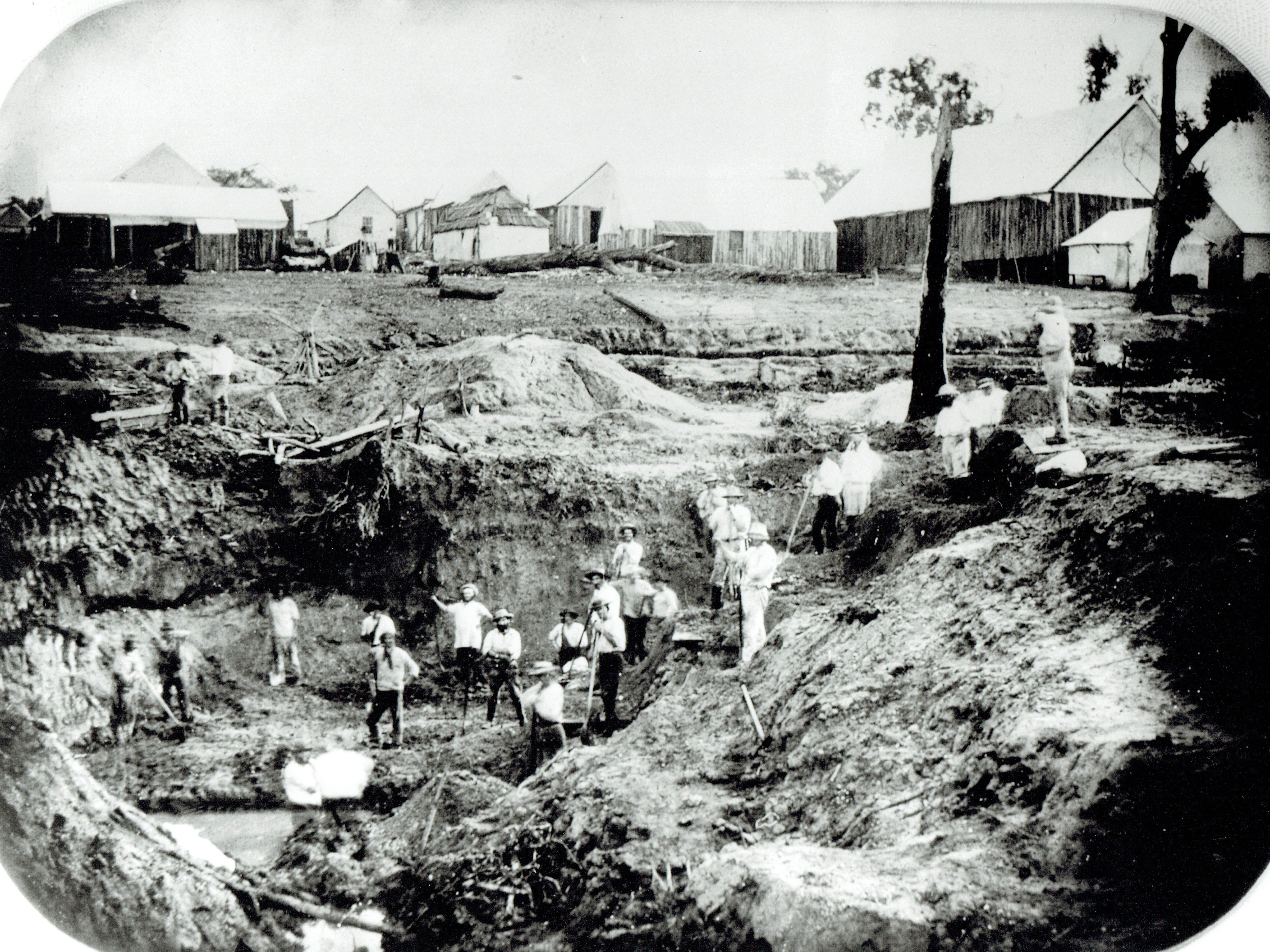 Big Johnson's Claim, Woolshed 1856, Burke Museum Collection