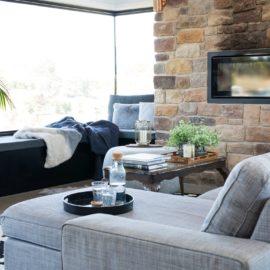 13 Acres - Beechworth living room and fire place